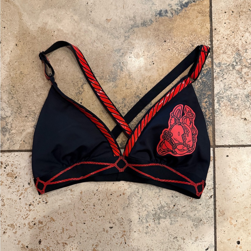 NEW Iron Yokai Sz S Shibari Bunny Lounge Bra - yoga bra material
